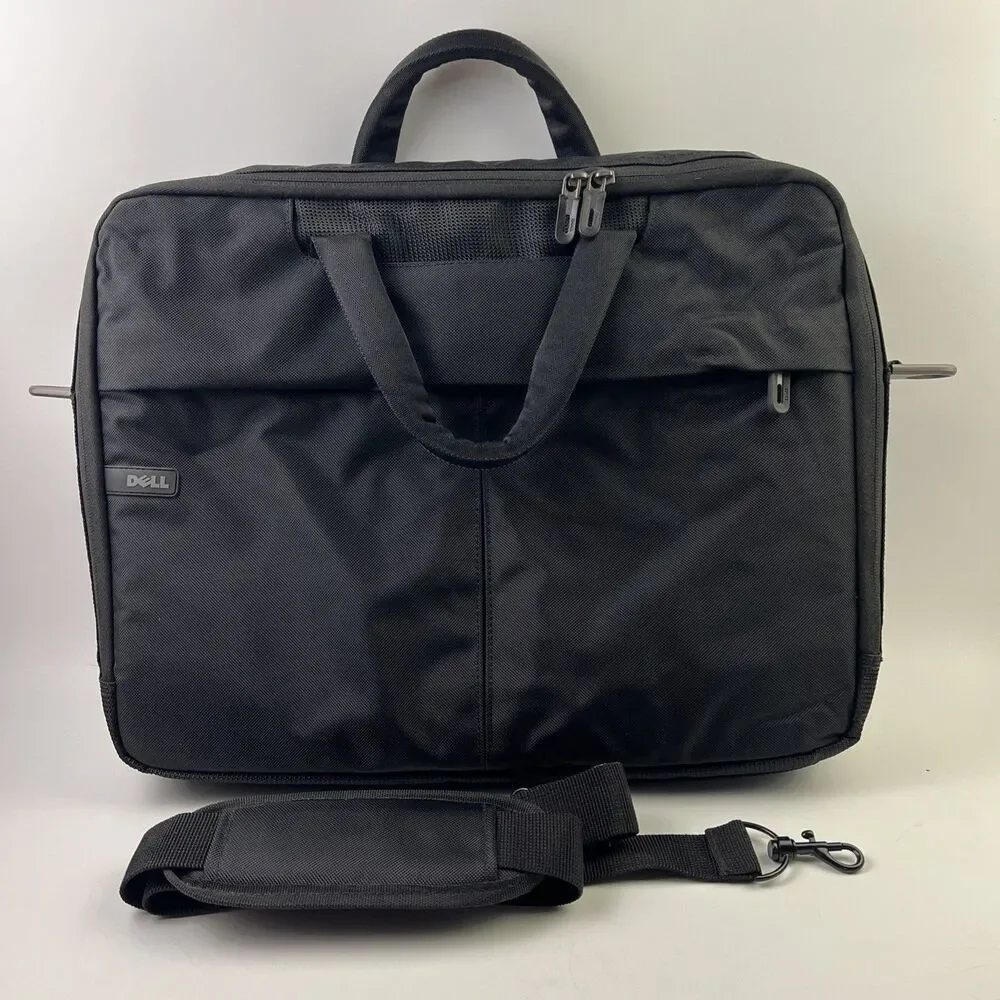 Dell Black Messenger/Laptop Bag Organizer Case Carry Bag W/Shoulder Strap